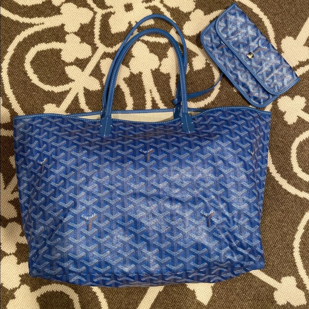 Authentic Goyard St. Louis PM Ciel Bleu